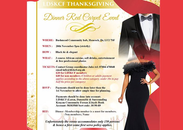 END OF YEAR DINNER PARTY 20th Nov. 2021 @5pm